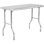 48x24 Inch Commercial Stainless Steel Folding Table | Heavy-Duty Prep Table for Restaurant, Catering & Home Kitchen