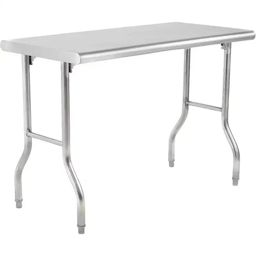 48x24 Inch Commercial Stainless Steel Folding Table | Heavy-Duty Prep Table for Restaurant, Catering & Home Kitchen