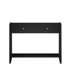 Consolle Tavolo d'ingresso Tavolino da divano Tavolino d'appoggio con cassetti e ripiano, Nero - ModernLuxe