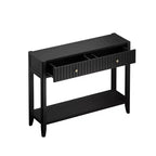 Consolle Tavolo d'ingresso Tavolino da divano Tavolino d'appoggio con cassetti e ripiano, Nero - ModernLuxe