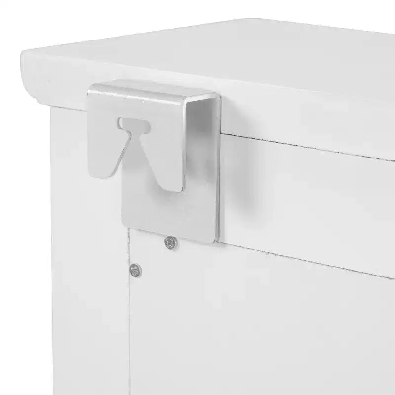 Tocador Truccabianco Fluttuante Versatile Theirn con Specchio, 3 Cassetti, 5 Tasche e 5 Ganci