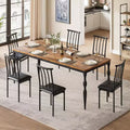 Rectangular Dining Table for 6, 78.8 Inch Rustic Farmhouse Kitchen Table,Long Wooden Dining Room Table, Dinette and Dinner Desk for Party,Big Family