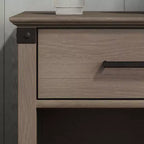Comodino Redmond a 1 cassetto per cameretta o camera da letto, cassetto portaoggetti capiente, realizzato in robusto legno di pino, finitura atossica e sicura per i bambini