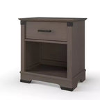 Comodino Redmond a 1 cassetto per cameretta o camera da letto, cassetto portaoggetti capiente, realizzato in robusto legno di pino, finitura atossica e sicura per i bambini