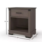 Comodino Redmond a 1 cassetto per cameretta o camera da letto, cassetto portaoggetti capiente, realizzato in robusto legno di pino, finitura atossica e sicura per i bambini