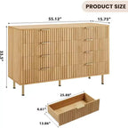 Cassettiera a 8 cassetti per camera da letto, comò moderno in legno largo 55, design anti-ribaltamento, robusto organizzatore per soggiorno, ingresso, cameretta dei bambini