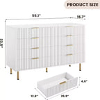 Cassettiera a 8 cassetti per camera da letto, comò moderno in legno largo 55, design anti-ribaltamento, robusto organizzatore per soggiorno, ingresso, cameretta dei bambini