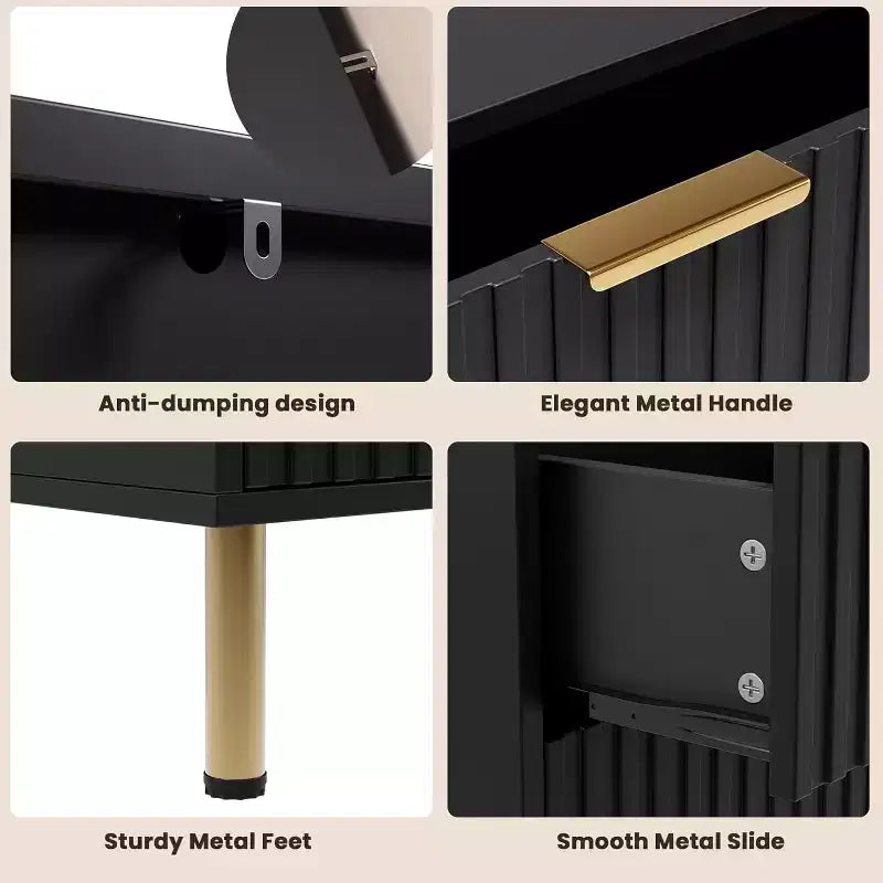 Cassettiera a 8 cassetti per camera da letto, comò moderno in legno largo 55, design anti-ribaltamento, robusto organizzatore per soggiorno, ingresso, cameretta dei bambini