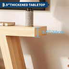 Console da Ingresso con Ripiano Aperto, Tavolino da Divano a 2 Livelli in Legno per Ingresso, Corridoio e Soggiorno - Mobile d'Arredo con Design a Trapezio