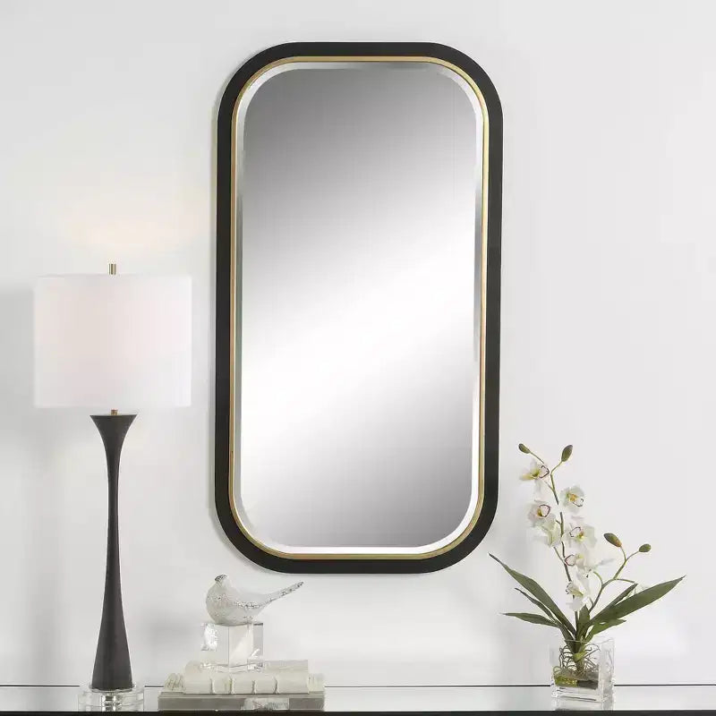 Specchio da parete rettangolare Gold Black 23 1/4 x 43 1/4