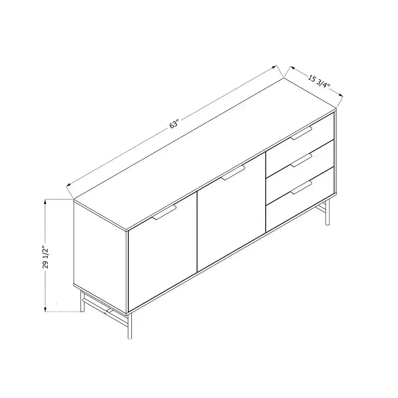 Madia Rovere Cenere/Oro: Credenza Moderna con Contenitore, Mobile da Ingresso, Buffet