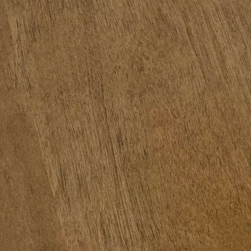 Tavolino da Caffè Triangolare in Legno Marrone Chiaro: Moderno Metà Secolo, Finitura Olmo, Base Unica a Croce