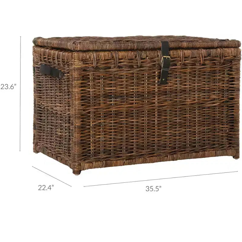 Baule portaoggetti in vimini da 35
