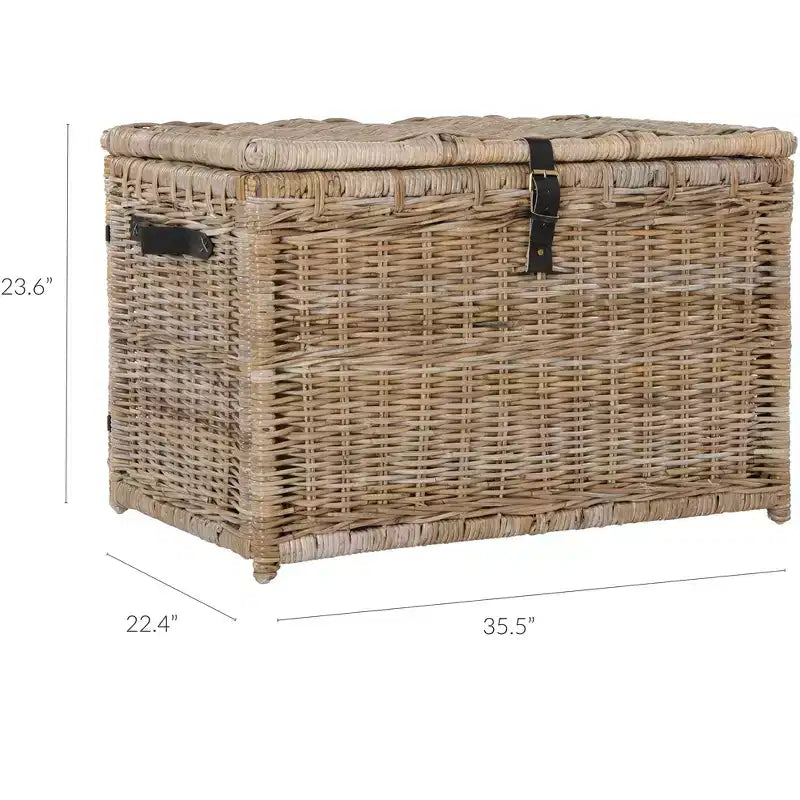 Baule portaoggetti in vimini da 35