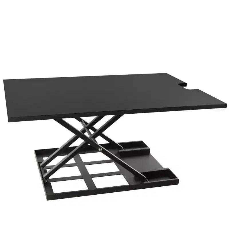 Convertitore per scrivania regolabile in altezza pneumaticamente 36", nero