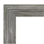 Specchio da parete per bagno in legno, stretto, non smussato, grigio Fencepost, 28,5 x 22,5 pollici